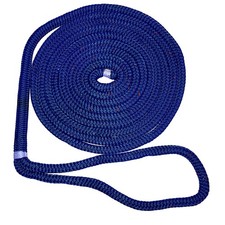 New England Ropes 5/8" X 50' Nylon Double Braid Dock Line - Blue w/Tracer NE