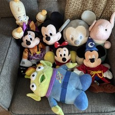 Mickey  Minnie Mouse Disney Plush Lot Of 8 Some Vintage Rare Walt Disney