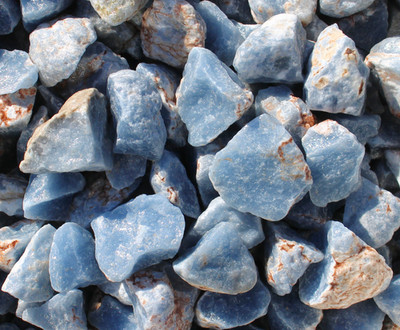 Angelite ''Baby Blue - Rough Rocks for Tumbling - Bulk Wholesale options