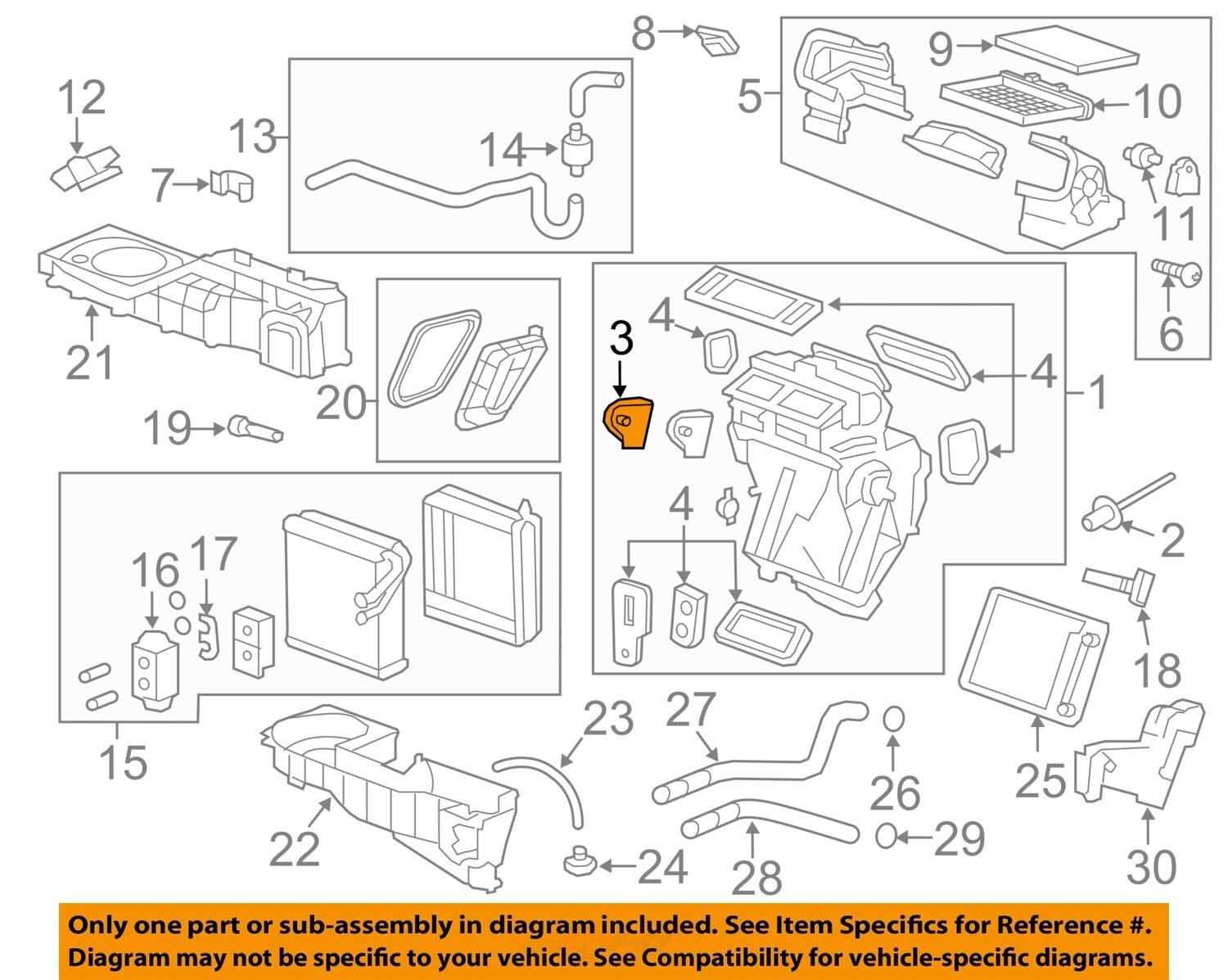 GM OEM 07-12 Acadia Evaporator Heater Components-Door Actuator 20826182