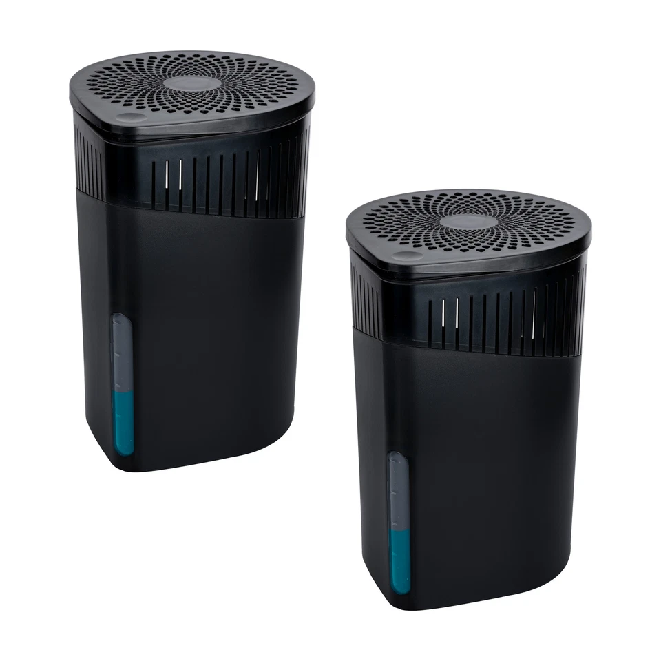 WENKO Luftentfeuchter Drop 2er Set Raumentfeuchter Entfeuchter Schwarz
