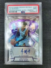 2019/20 CROWN ROYALE JA MORANT Rookie Autograph Purple PSA 9 #’d 08 /15 Auto