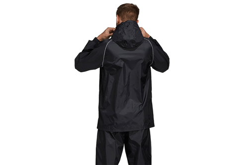 Adidas (Teamwear) Core 18 Rain Jacket - Black/White