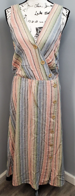 blue linen long dress Short-Sleeved Classic Shirtwaist Maxi Dress in Atlantic Blue Sahara Linen main image 0