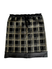 Marni Wool Blend Midi Skirt In Greys, Black gold, Size 42