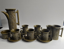 Vintage Olive Portmeirion Pottery Cypher Susan Williams Ellis 1960s Set Coffee