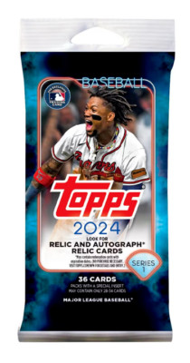 2024 Topps Series 1 Baseball Value Fat Jumbo Pack 36 Cards Sealed