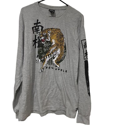 Mens Southpole Thermal Shirt with Tiger Large