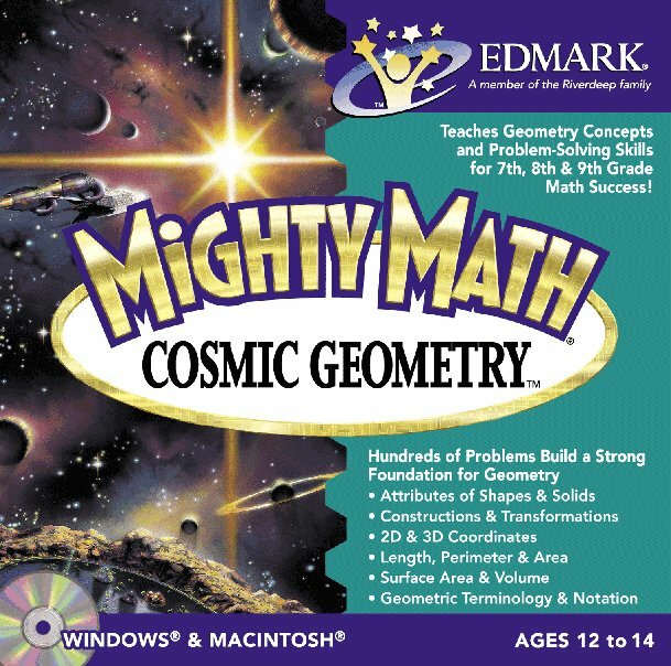 Mighty Math Cosmic Geometry (Ages 12-14) (CD, 2004) Win/Mac - NEW CD in