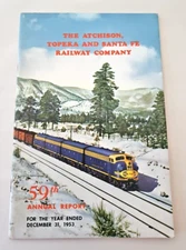 Vintage 1953 ATSF Atchison Topeka Santa Fe Railroad 59th Annual Report Booklet