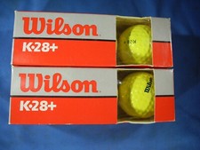 Vintage WILSON K-28 Plus 6 Golf Yellow Balls 2 Sleeves NEW IN BOX
