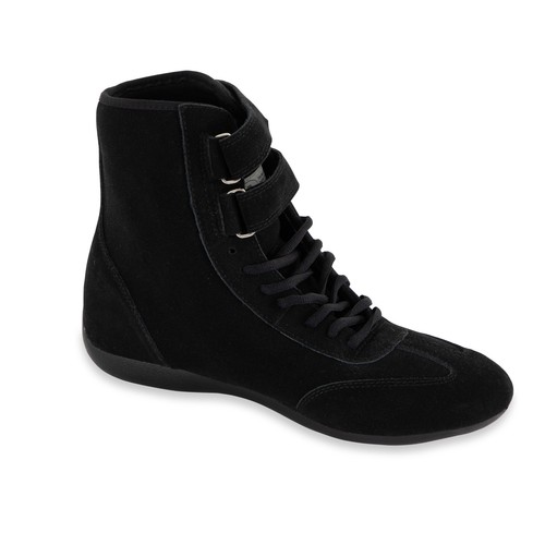 Simpson Racing Hightop Shoes- Satin Suede Toe - Classic Style - Size: 12 - Black - Foto 5 di 8