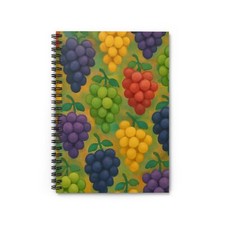 Colorful Grape Spiral Notebook - Perfect for Students, Journaling, Gift School