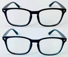 2 Pack Blue Light Blocking Glasses Gamer Computer Screen Eyeglasses Black & Blue