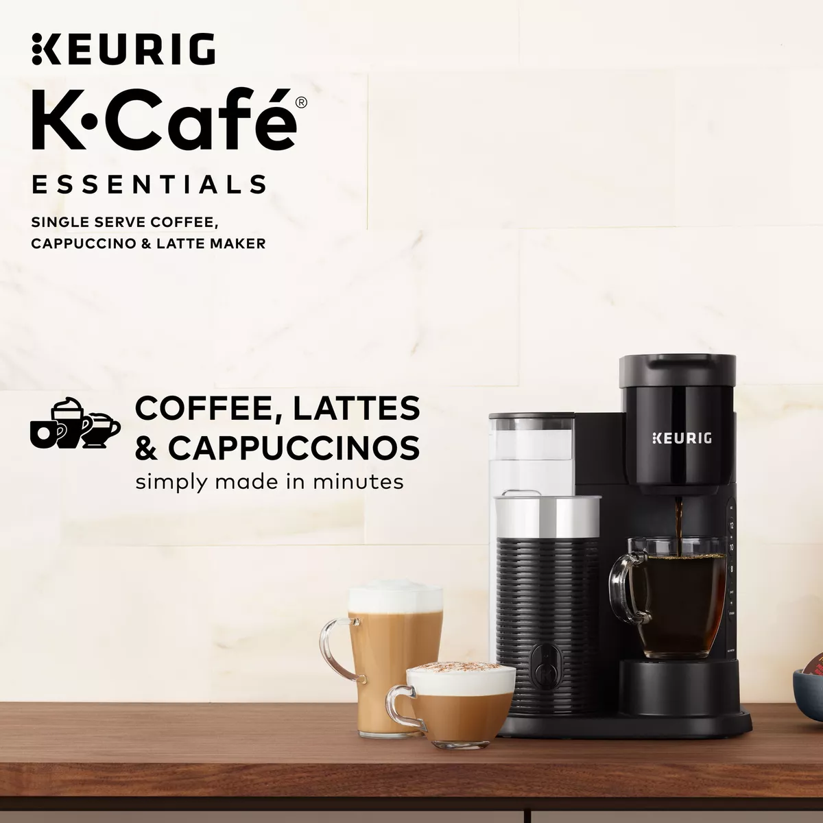 Keurig K-Cafe SMART Single Serve K-Cup Pod Coffee, Latte And Cappuccino  Maker, Black & Reviews