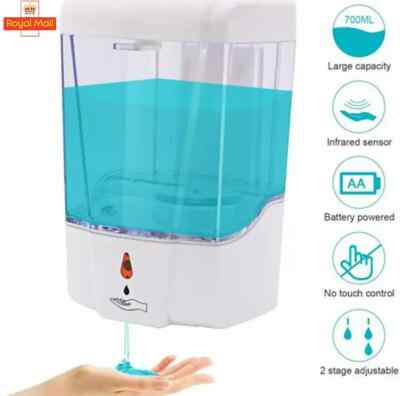 700 ml automatischer Seifenspender Desinfektionsmittel Freisprecheinrichtung IR-Sensor berührungslos weiß UK