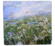 Cow Parsley.Wensleydale.Hawes Impressionism.Oil on panel Yorkshire Dales.Signed