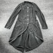 Grizas Jacket Womens Xs Long Micro Corduroy Grey Steampunk Witchycore Lagenlook