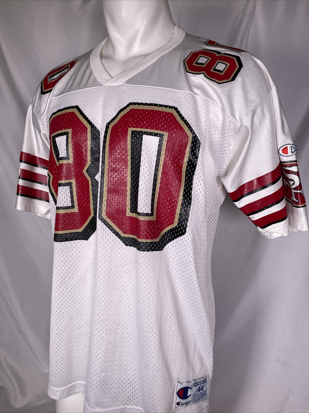 VTG JERRY RICE #80 San Francisco 49ers Champion Away White Jersey Men's LARGE 44