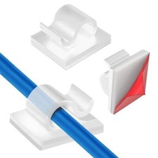 Cable Clips 50Pcs, Adhesive Cord Organizer Cable Hooks for Outdoor String clear