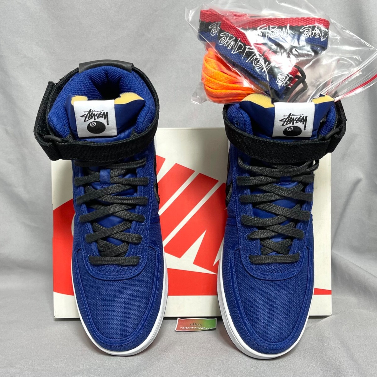 Nike Vandal SP UK8 DX5425–400 Stussy US9 Blue Black QS