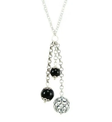 Halskette Silber Anhänger Auf Chainani Onyx Kokos Knopf Sardo Schmuckstück Sardo - Bild 1 von 3