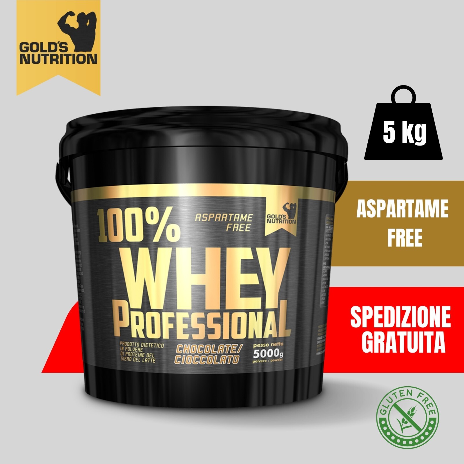 Proteine 5kg Gold's Nutrition 100% WHEY PROFESSIONAL: Solo per chi spinge