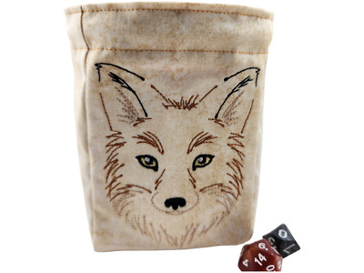 Fox face dice bag, tabletop gaming, role playing