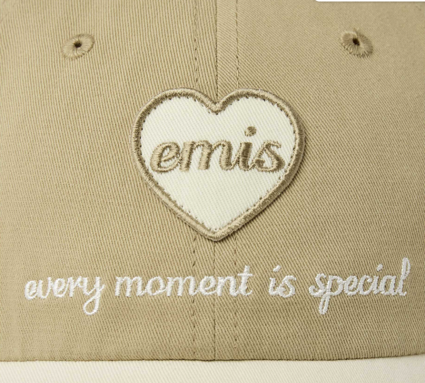 ★EMIS★ HEART WAPPEN TONE ON TONE BALL CAPBEIGE m1037_14286 emis HEART WAPPEN TONE ON TONE BALL CAP, BEIGE (100