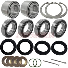 Front Rear Wheel Bearing Seals Kit for Yamaha Grizzly 350 400 450 Kodiak 400 450