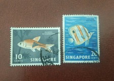 Singapour - 1962 Animals and Flowers - poisson - faune - animaux - O
