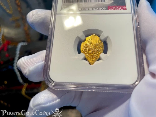 MEXICO 1 ESCUDO 1711 "DATED- 1715 FLEET SHIPWRECK" NGC 45 PIRATE GOLD COINS