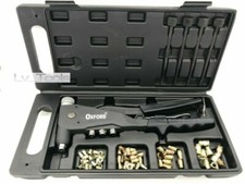 PINZA RIVETTATRICE PER INSERTI RIVETTI FILETTATI 66pz M3 M4 M5 M6