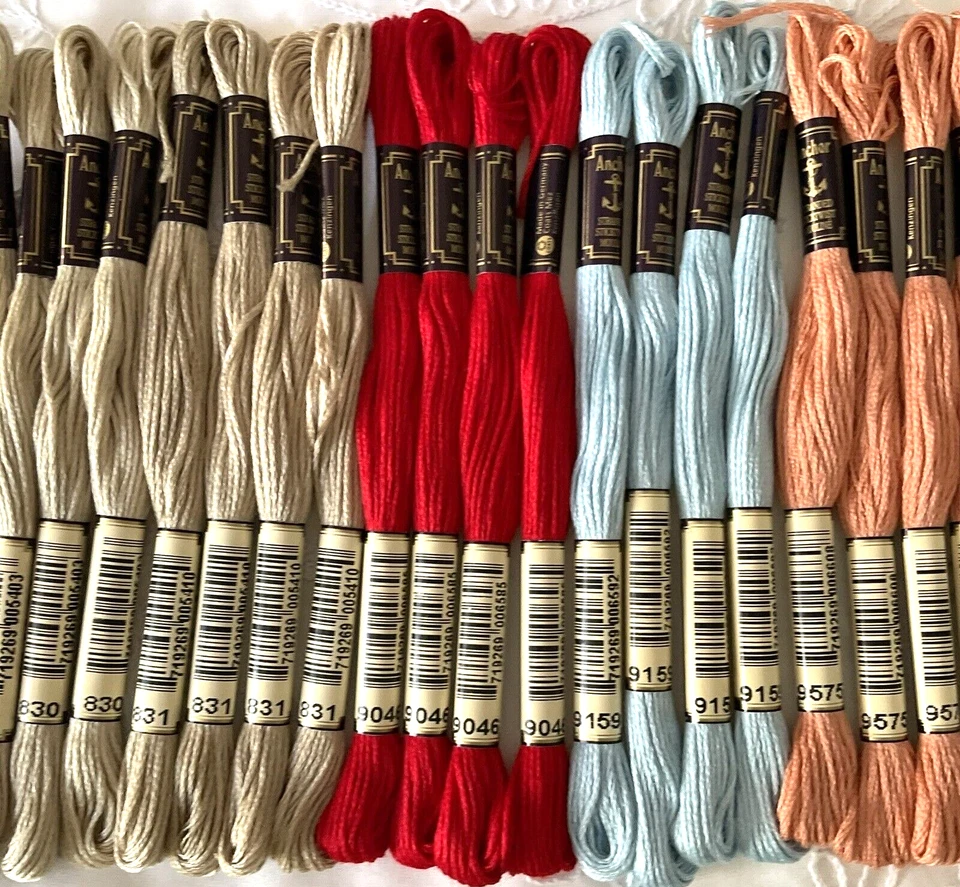 Anchor Stranded Sticktwist Mouline Cotton Floss Lot of 22 Asst Series 830 & 9000 - Image 3 of 4