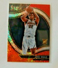 2020-21 Panini Select ZEKE NNAJI Courtside RC RED ORANGE SHIMMER SP  #279
