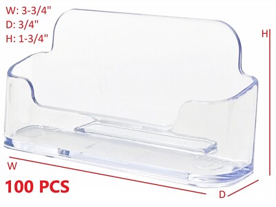 T'z Tagz 100 New Countertop Business Card Holder Clear Plastic Display Stands