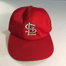 Vintage 80s St Louis Cardinals Trucker Snapback Hat Cap Mesh Back MLB Red