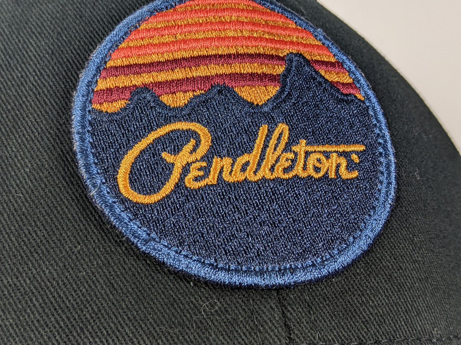 Pendleton Woolen Mills Circle Patch Black Mesh Fl… - image 3