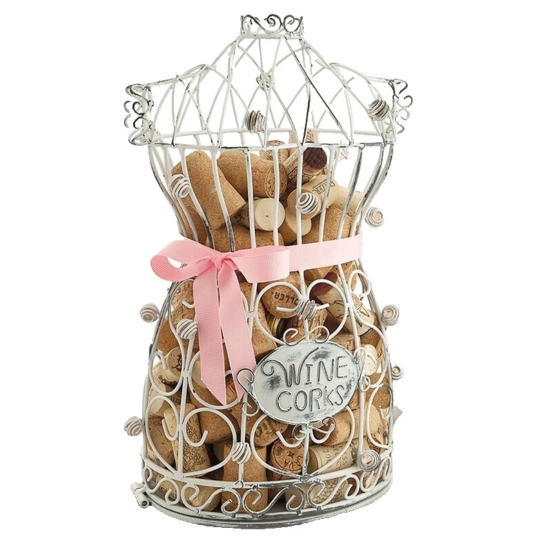 Tapones de botellas de metal blanco y corchos