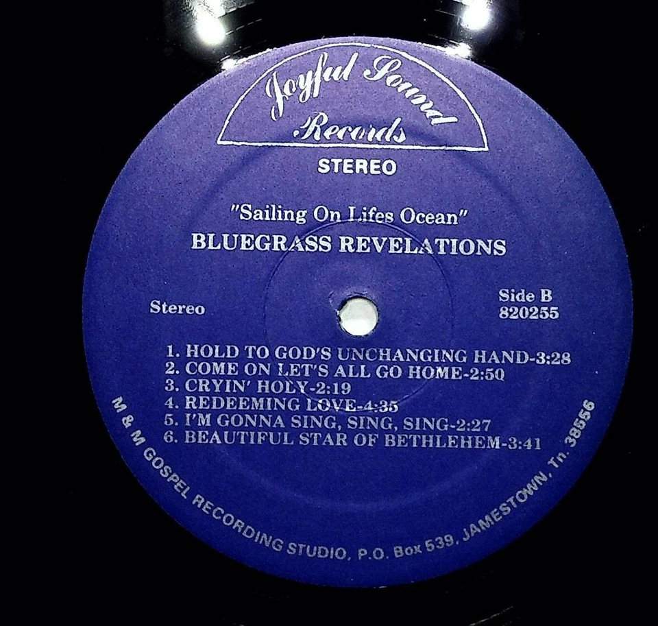 The Bluegrass Revelations Sailing On Life's Ocean Gospel Vinyl LP Record VG+ - Image 4 of 4