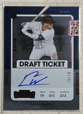 ISAAC PAREDES - 2021 Panini Contenders - DRAFT TICKET AUTO RED #’d 16/75 - #117