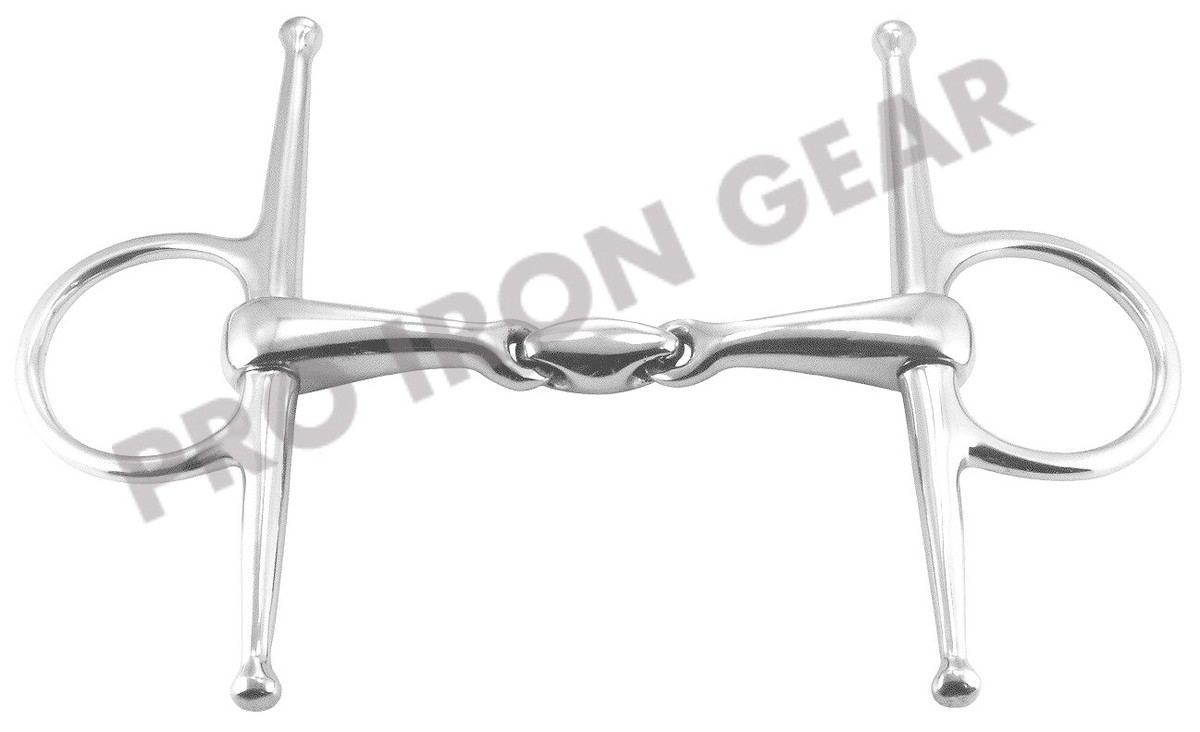 Full Cheek Double Broken With Oval Link Horse Snaffle Bit