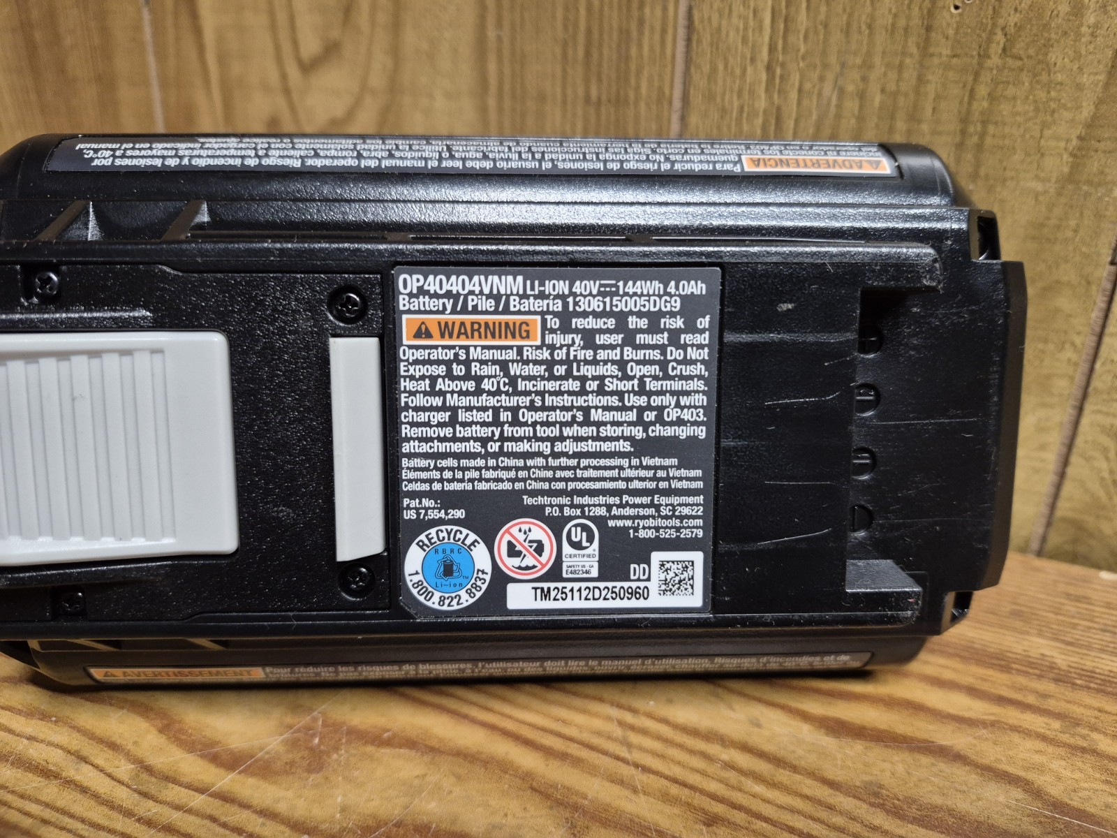 Ryobi OP40404VNM 40V 4Ah Li-Ion Battery 