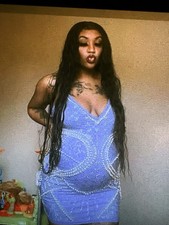 Light Blue Embellished Mini Dress