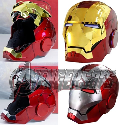 #ad #ad Autoking Iron Man MK5 1:1 Helmet Wearable Voice control Openamp;Close Cosplay Boxed $159.99