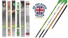 New Shocq Archery Inceptor Carbon Target Arrows x 12 Small Pin Nock Wrap Paint