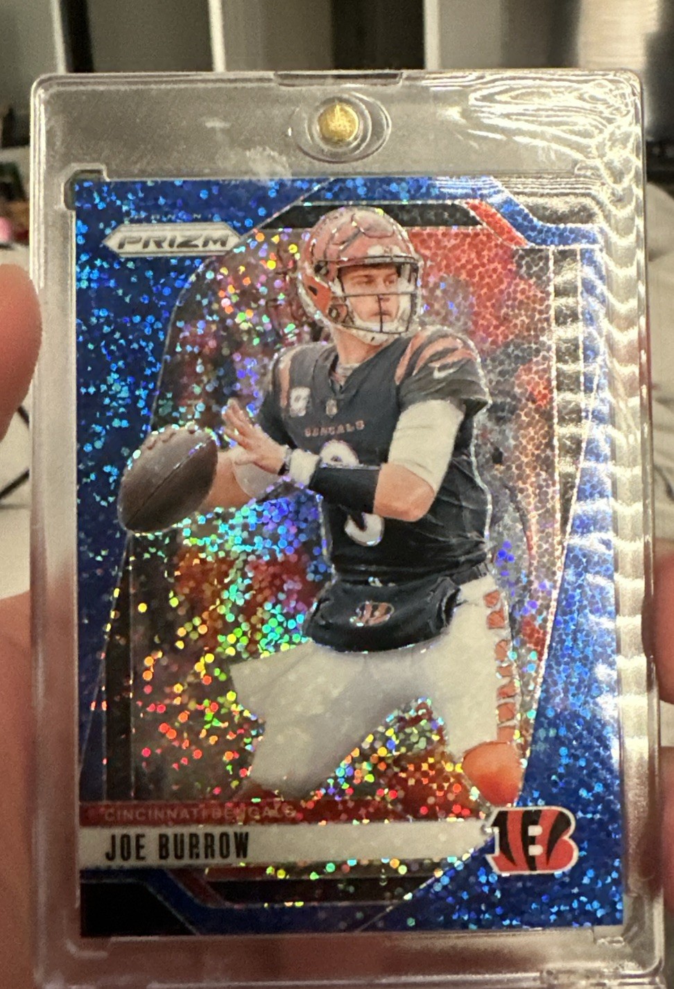 2024 Panini Prizm Joe Burrow #55 Blue Sparkle Prizm /96 SSP