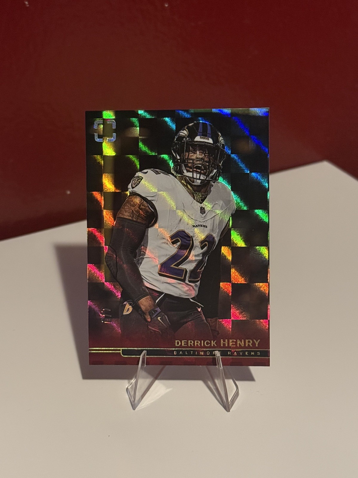 Derrick Henry 2025 Panini Photogenic Maroon FOTL /7 #53 Ravens