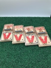 Victor M156 Metal Pedal Wood Snap Mouse Trap, 4 Traps, Made in USA, New