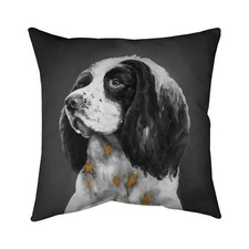 Begin Home Decor 5542-2020-AN307 20 x 20 in. English Springer Spaniel Dog Out...